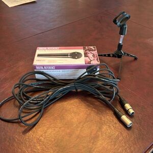 Digital Reference Vocal Microphone, Tripod Stand & Cord-EUC